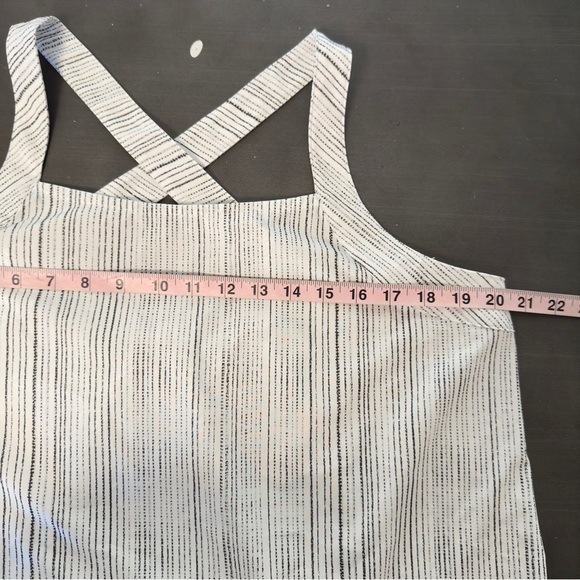 Athleta‎ Arrival Tank Amara Stripe White Black Size XL - Picture 4 of 11